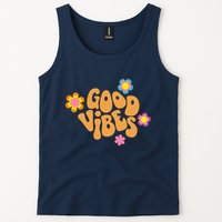 Good Vibes Retro Groovy Flower Tank Top