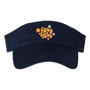 Good Vibes Retro Groovy Flower Valucap Bio-Washed Visor