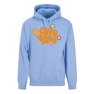 Good Vibes Retro Groovy Flower Unisex Surf Hoodie