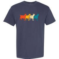 Goat Vintage Retro Farm Animal Goats Farmer Gift Garment-Dyed Heavyweight T-Shirt