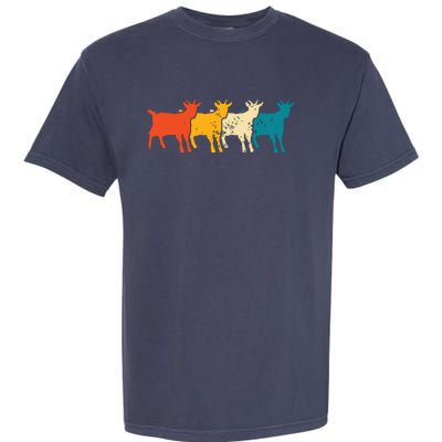 Goat Vintage Retro Farm Animal Goats Farmer Gift Garment-Dyed Heavyweight T-Shirt