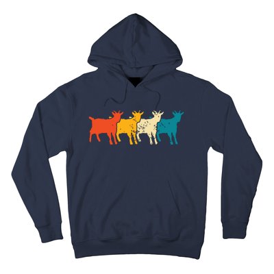 Goat Vintage Retro Farm Animal Goats Farmer Gift Hoodie