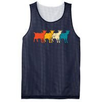 Goat Vintage Retro Farm Animal Goats Farmer Gift Mesh Reversible Basketball Jersey Tank