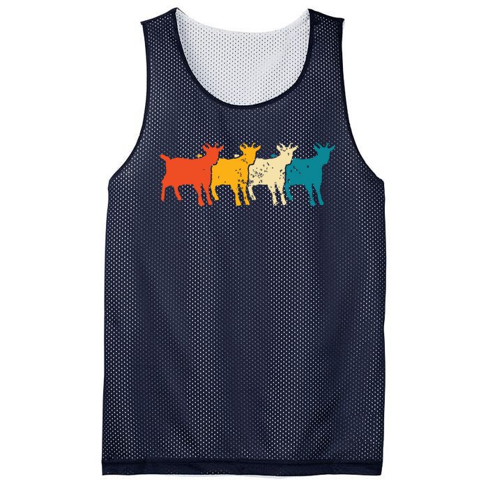 Goat Vintage Retro Farm Animal Goats Farmer Gift Mesh Reversible Basketball Jersey Tank