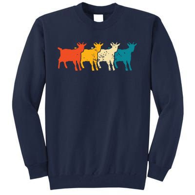 Goat Vintage Retro Farm Animal Goats Farmer Gift Tall Sweatshirt