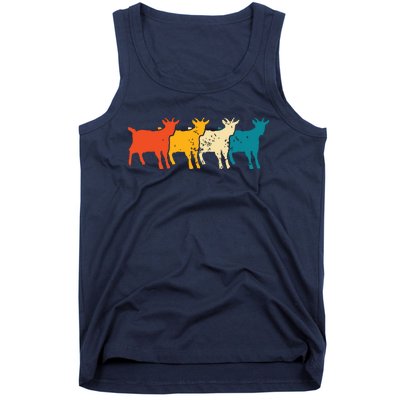 Goat Vintage Retro Farm Animal Goats Farmer Gift Tank Top