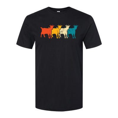 Goat Vintage Retro Farm Animal Goats Farmer Gift Softstyle CVC T-Shirt