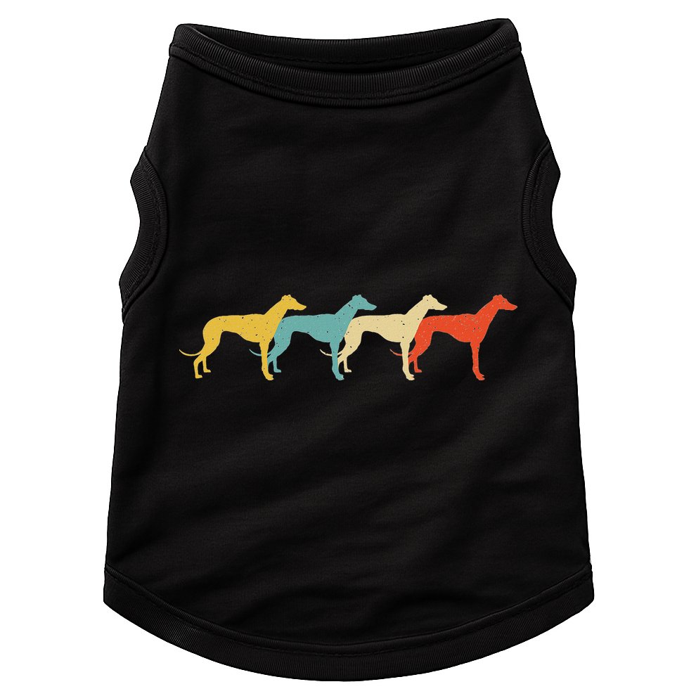 Greyhound Vintage Retro Dog Pet Racer Lover 60s 70s Gift Doggie Tank