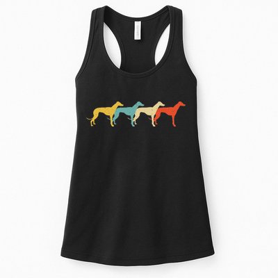 Greyhound Vintage Retro Dog Pet Racer Lover 60s 70s Gift Womens Tank Top