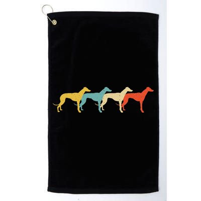 Greyhound Vintage Retro Dog Pet Racer Lover 60s 70s Gift Golf Towel