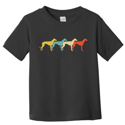 Greyhound Vintage Retro Dog Pet Racer Lover 60s 70s Gift Toddler T-Shirt