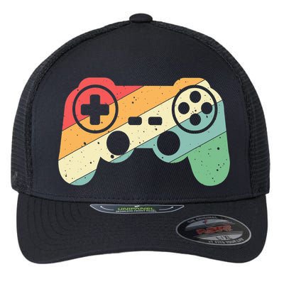 Gamer Vintage Retro Video Game Controller Gaming Flexfit Unipanel Trucker Cap
