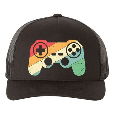 Gamer Vintage Retro Video Game Controller Gaming Yupoong Adult 5-Panel Trucker Hat