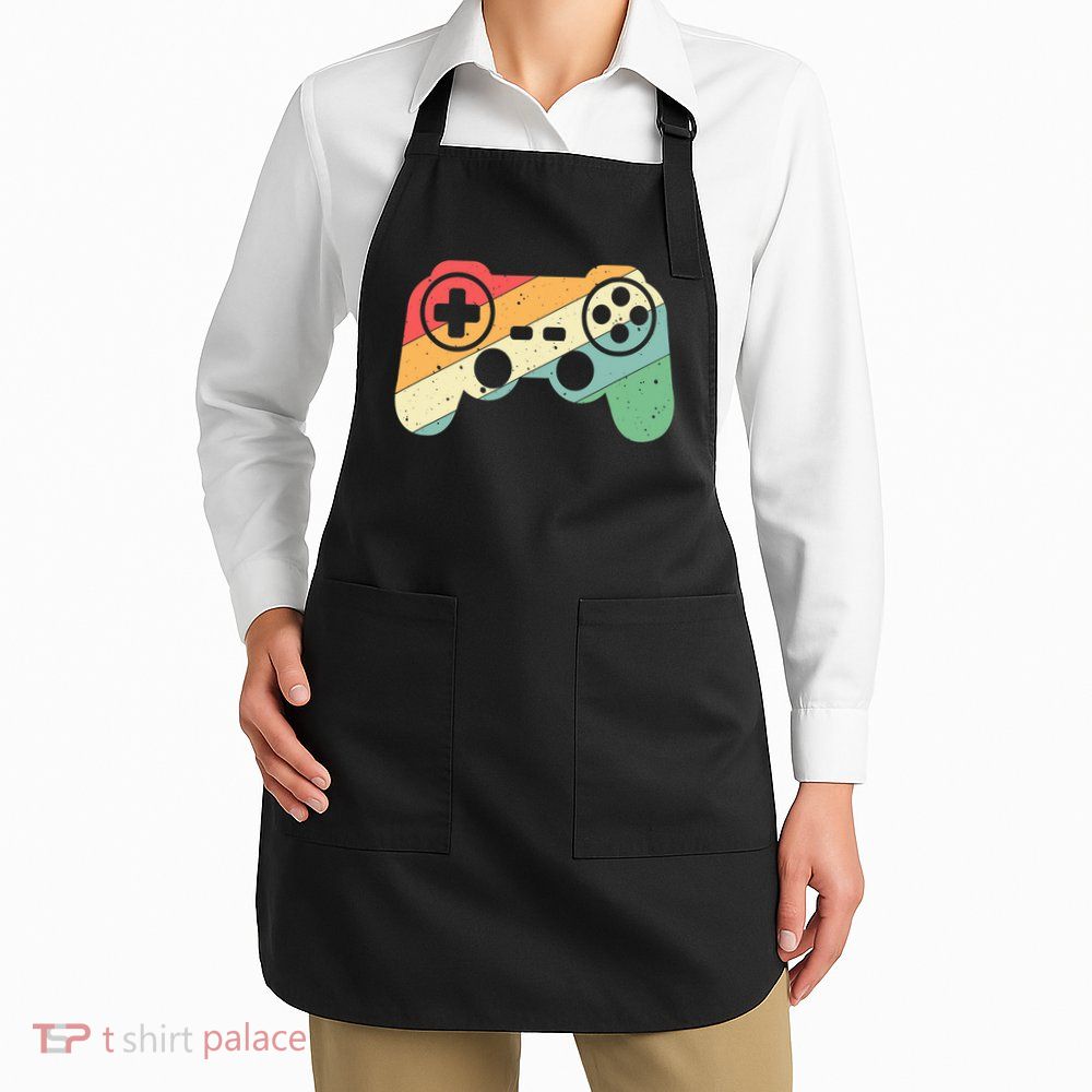 Gamer Vintage Retro Video Game Controller Gaming Apron