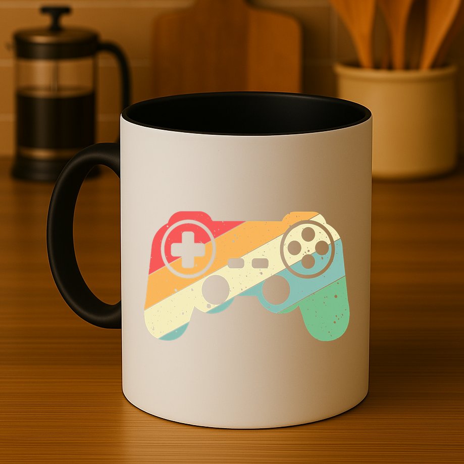 Gamer Vintage Retro Video Game Controller Gaming Mug