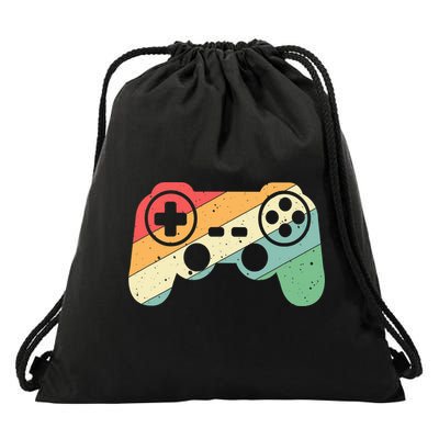 Gamer Vintage Retro Video Game Controller Gaming Drawstring Bag