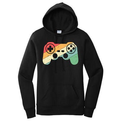 Gamer Vintage Retro Video Game Controller Gaming Women's Pullover Hoodie