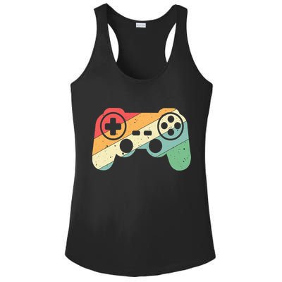 Gamer Vintage Retro Video Game Controller Gaming Ladies PosiCharge Competitor Racerback Tank