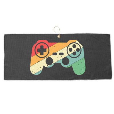 Gamer Vintage Retro Video Game Controller Gaming Large Microfiber Waffle Golf Towel