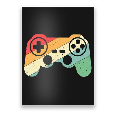 Gamer Vintage Retro Video Game Controller Gaming Poster