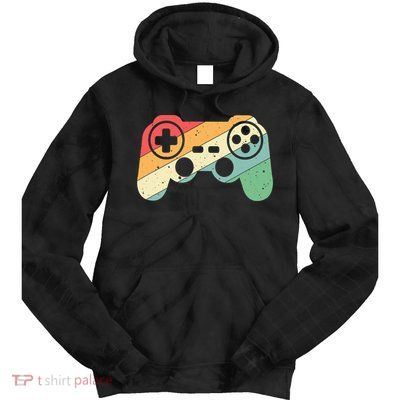 Gamer Vintage Retro Video Game Controller Gaming Tie Dye Hoodie