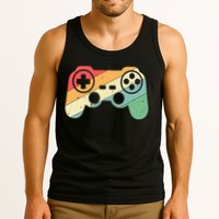 Gamer Vintage Retro Video Game Controller Gaming Tank Top
