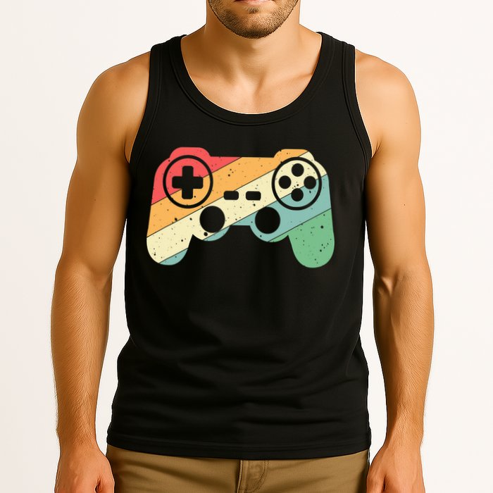 Gamer Vintage Retro Video Game Controller Gaming Tank Top