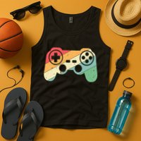 Gamer Vintage Retro Video Game Controller Gaming Tank Top