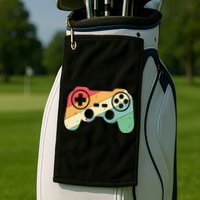 Gamer Vintage Retro Video Game Controller Gaming Golf Towel
