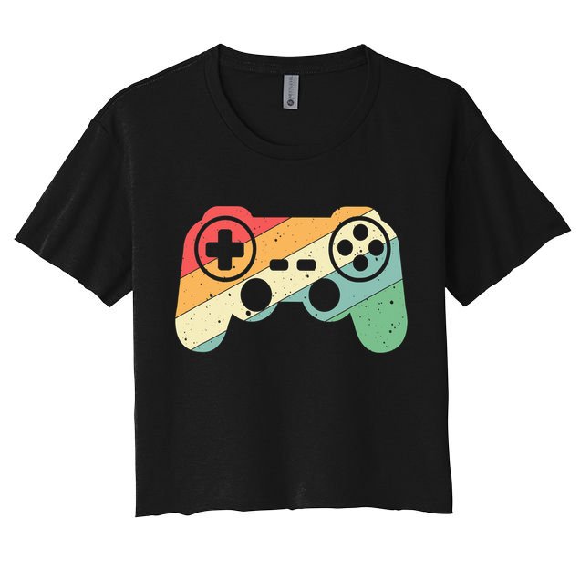 Gamer Vintage Retro Video Game Controller Gaming Crop Top