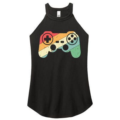 Gamer Vintage Retro Video Game Controller Gaming Women's Perfect Tri Rocker Tank