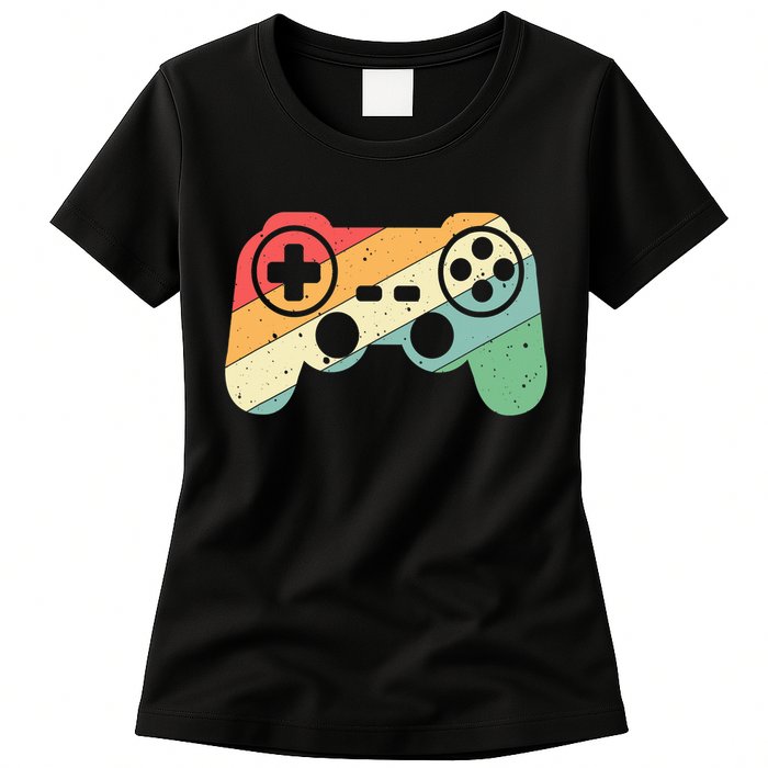 Gamer Vintage Retro Video Game Controller Gaming Womens T-Shirt