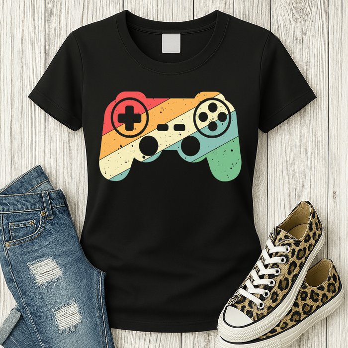 Gamer Vintage Retro Video Game Controller Gaming Womens T-Shirt