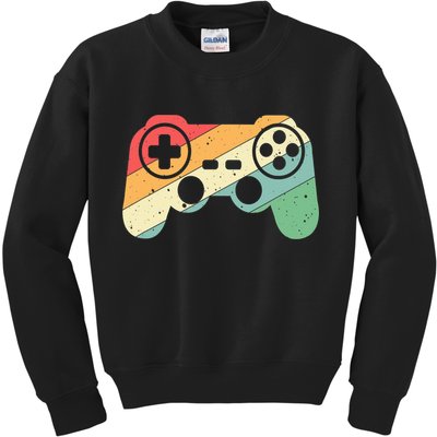 Gamer Vintage Retro Video Game Controller Gaming Kids Sweatshirt