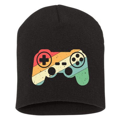 Gamer Vintage Retro Video Game Controller Gaming Short Acrylic Beanie