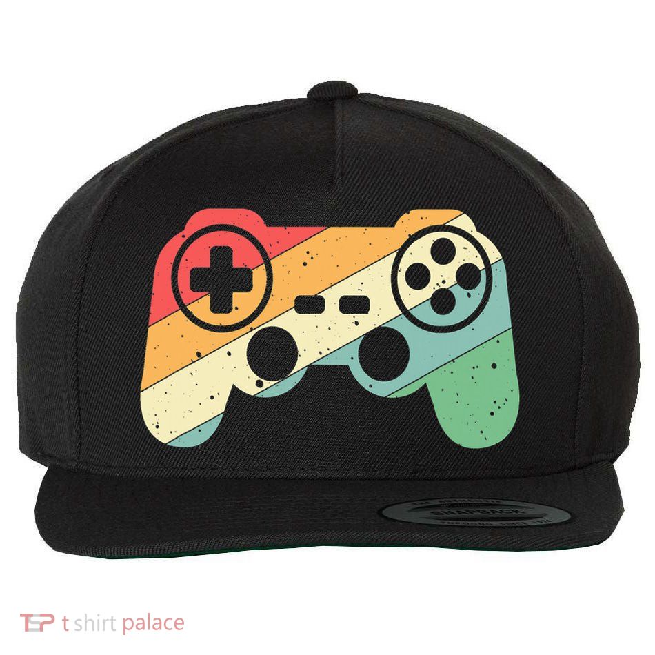 Gamer Vintage Retro Video Game Controller Gaming Wool Snapback Cap