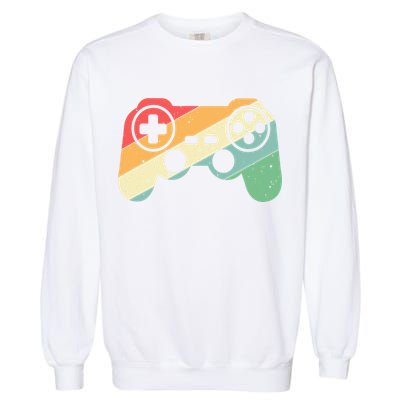 Gamer Vintage Retro Video Game Controller Gaming Garment-Dyed Sweatshirt