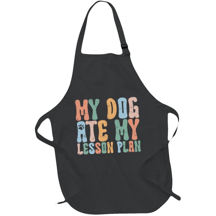 Groovy Vintage Retro My Dog Ate My Lesson Plan Funny Dogs Apron