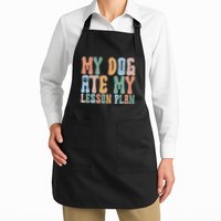 Groovy Vintage Retro My Dog Ate My Lesson Plan Funny Dogs Apron