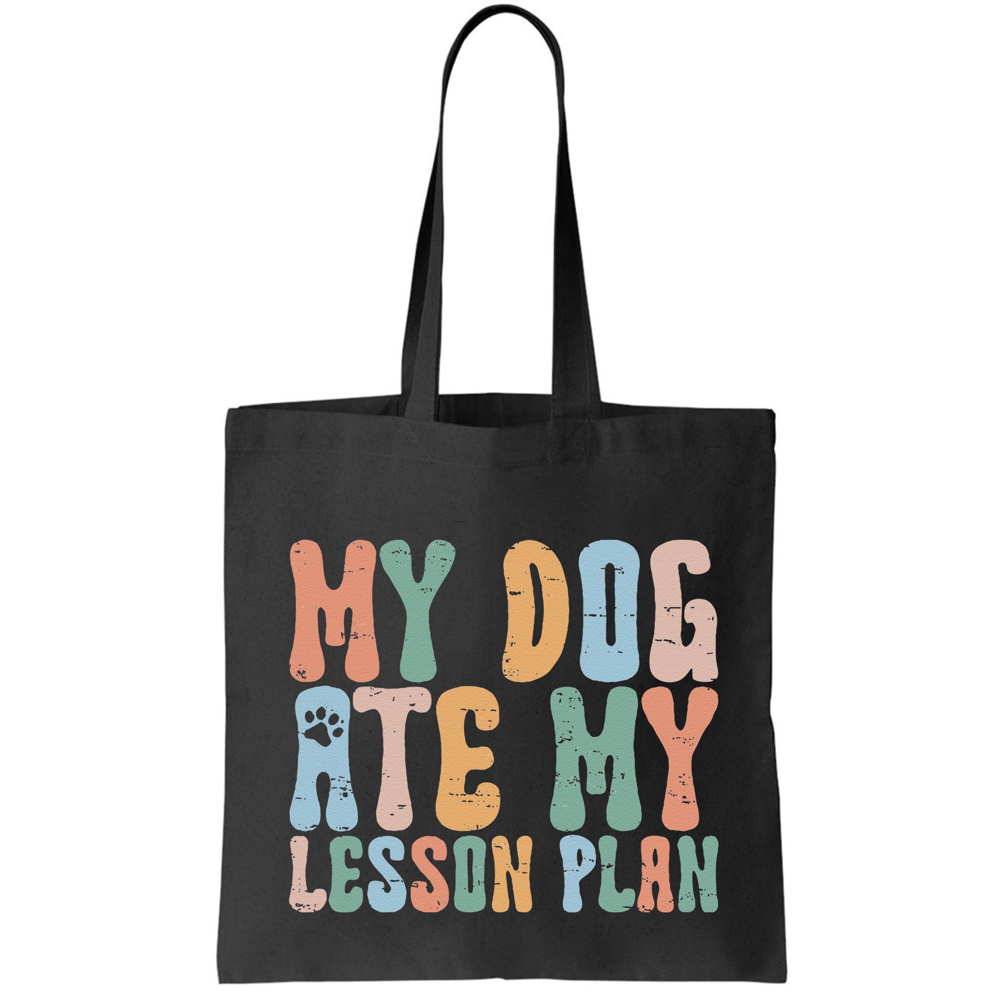 Groovy Vintage Retro My Dog Ate My Lesson Plan Funny Dogs Bag