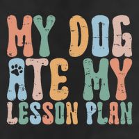 Groovy Vintage Retro My Dog Ate My Lesson Plan Funny Dogs Hat