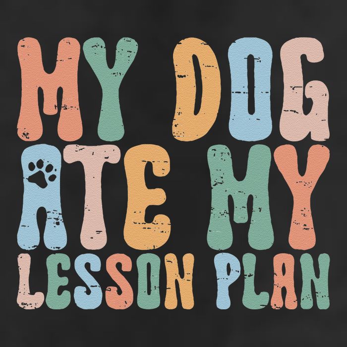 Groovy Vintage Retro My Dog Ate My Lesson Plan Funny Dogs Hat