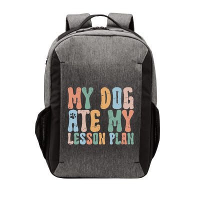 Groovy Vintage Retro My Dog Ate My Lesson Plan Funny Dogs Vector Backpack