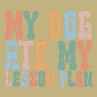 Groovy Vintage Retro My Dog Ate My Lesson Plan Funny Dogs T-Shirt