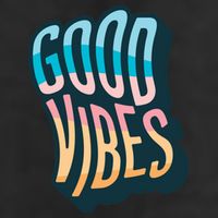 Good Vibes Retro Positive Quote 7 Panel Mesh Trucker Snapback Hat