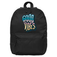 Good Vibes Retro Positive Quote 16 in Basic Backpack