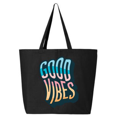 Good Vibes Retro Positive Quote 25L Jumbo Tote