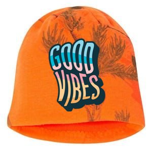 Good Vibes Retro Positive Quote Kati - Camo Knit Beanie