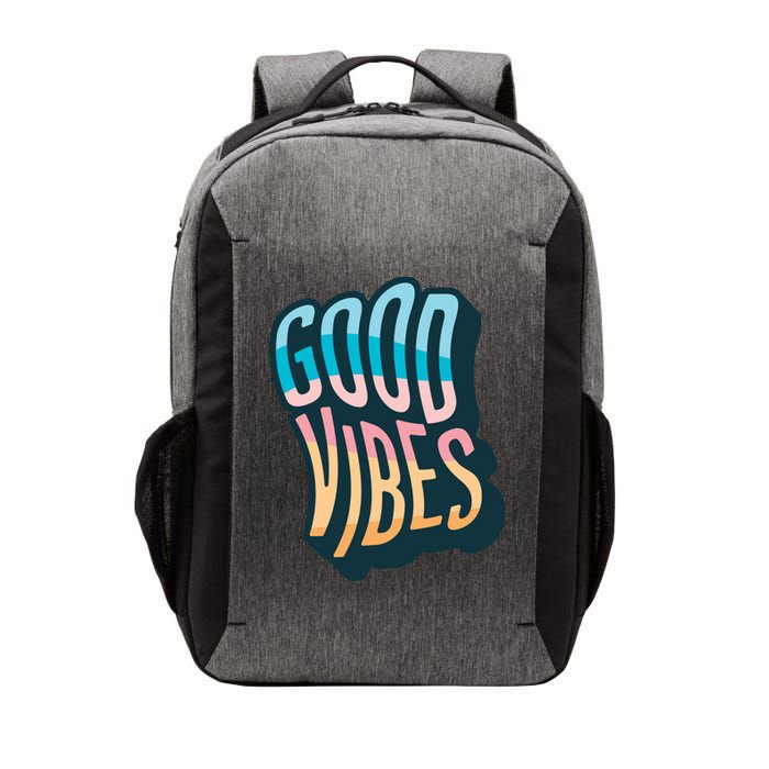 Good Vibes Retro Positive Quote Vector Backpack