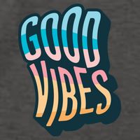 Good Vibes Retro Positive Quote Vector Backpack